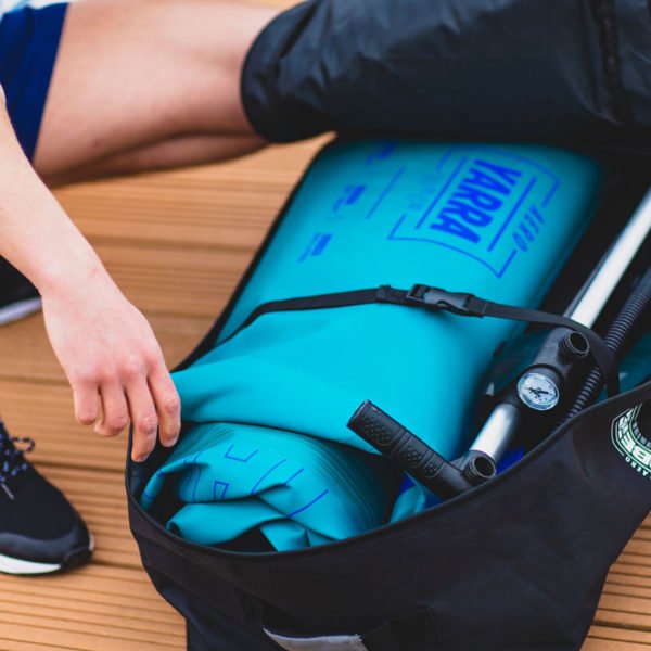 Your board fits in the backpack with accessories