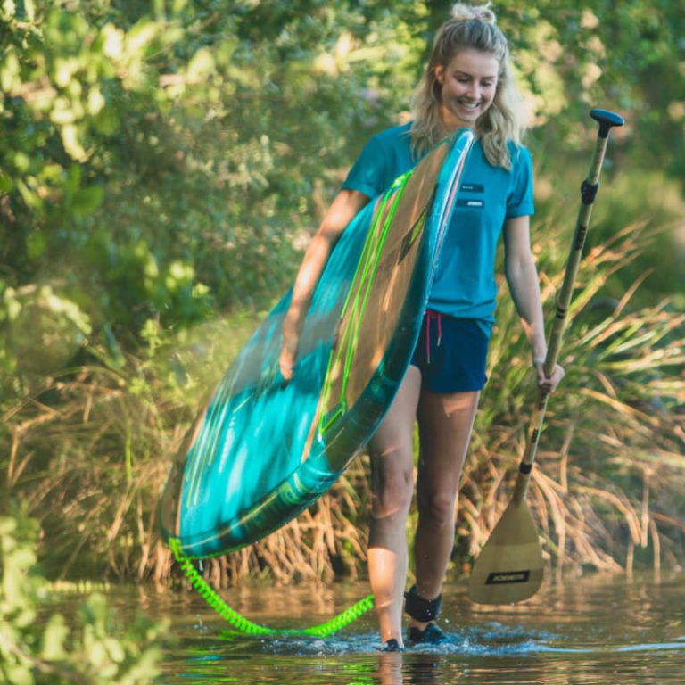 Jobe Ventura 10.6 Allround Stand Up Paddle Hardboard im Bamboo Look